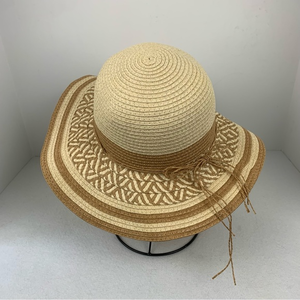 Jacobson Hat Two Tone Straw Sun Hat Excellent Condition‎
